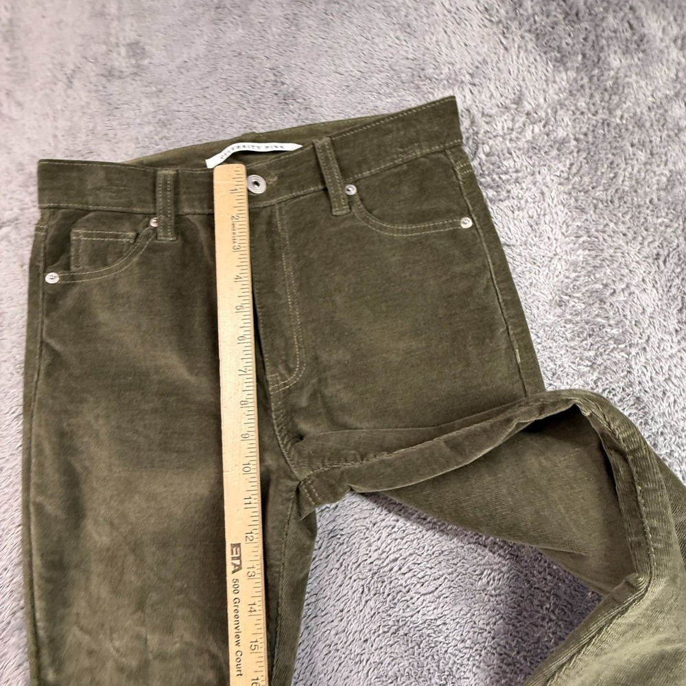 Celebrity Pink Fast Time Flare Corduroy Jeans 28x32 Womens Olive Green - Picture 8 of 9